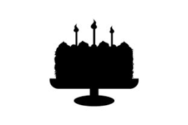 Download Silhouette Of Birthday Cake Svg Cut File By Creative Fabrica Crafts Creative Fabrica PSD Mockup Templates