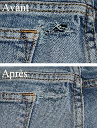 Tendance à déchirer mes jeans sur l'intérieur des cuisses, et je passe pas mal de temps à réfléchir à un bon moyen de les réparer durablement. La Recup Comment Reparer Son Jeans Troue Laissons Lucie Faire