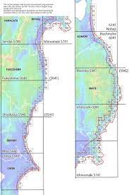 Maps of the Area hit by the Tsunami of 11 March 2011, Northeast Japan