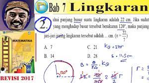 Diketahui panjang busur suatu lingkaran adalah 16,5 cm. Lingkaran Matematika Kelas 8 Bse K13 Rev 2017 Uk 7 Pg No 2 Menentukan Jarijari Dari Panjang Bus Youtube