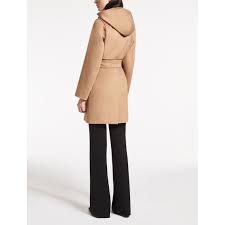Cinch the belt for extra warmth on chilly mornings.shown here with: Max Mara Rialto Hooded Camel Hair Coat Evachic