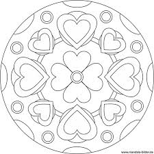 Ihr könnt die grafik so oft ihr wollt ausdrucken. Gratis Mandala Vorlage Mit Einer Blume Und Vielen Herzen