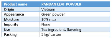 Pandan plant (pandanus amaryllifolius) (chinese name : 100 Fresh Pandan Leaf Powder In Bulk Organic Product From Viet Nam Id 10974601 Buy Vietnam Pandan Leaf Pandan Leaf Powder Pandan Leaf Extract Ec21