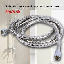 6 6ft Shower Head Hose Handheld Extra Long Stainless Steel Bathroom Flexible 2m Showers Ideas Of Stainless Steel Bathroom Shower Hose Stainless Steel Hose