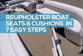 Boat seat upholstery replacement for handling boat seat cover replacing job by own self can be a simple project because pattern for new upholsteries will be the old one and process requires only very few tools. How To Reupholster Boat Seats Cushions In 7 Easy Steps Watch
