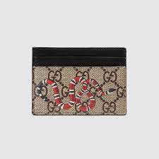 Big discount and free shipping. Gg Supreme Beige Kingsnake Print Card Case Gucci Australia