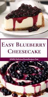 Easy Blueberry Cheesecake In 2020 Easy Blueberry Cheesecake Recipe Easy Cheesecake Easy Cheesecake Recipes