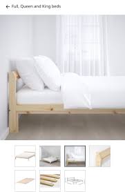 Neiden Bed Frame Pine Birch Luroy Full Ikea In 2020 Ikea Bed Frames Bed Frame Bed Slats