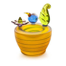 Flower Pop Vase 24 08 04 In Amber Hand Blown Art Glass By Borowski Glass Studio Glass Art Custom Framing Glass Vessel