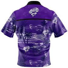 Hobart hurricanes team players wear purple color jersey and kit during matches. Bbl Hobart Hurricanes Hawaiian Shirt Adult Ashtabula