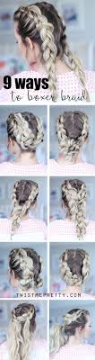 Hair color tutorial cool hair color rainbow hair color hair color pastel braided ponytail. 9 Ways To Boxer Braid Your Hair Twist Me Pretty Abby Smith Boxer Braids Long Hair Styles Short Hair Styles