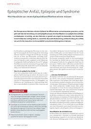 Epileptischer Anfall Epilepsie Und Syndrome Rosenfluh Ch