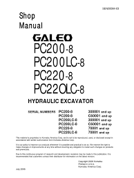 If this manual has been lost or has become dirty and cannot be read, request a replacement manual immediately from komatsu or your komatsu distributor. Pc200 8 Sen00084 03 Pdf Valve Internal Combustion Engine