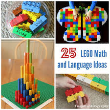 Lego Learning 25 Math And Language Ideas For Preschool Through Third Grade Frugal Fun For Boys And Girls Lego Math Kids Learning Activities First Grade Projects