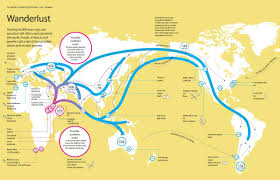 Wanderlust Map Of 65k Years Of Human Migration Patterns Educational Infographic Infographic Human Migration