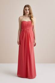 Nar Cicegi Straplez Kalp Yaka Drapeli Sifon Uzun Abiye Oleg Cassini Elbise Resmi Elbise Moda Stilleri