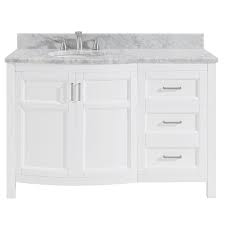 Nantucket sinks 13x10 undermount ceramic sink, bisque by nantucket sinks (47) $66$86. Allen Roth Moravia 48 In White Undermount Single Sink Bathroom Vanity With Natural Carrara Marble Top Lowes Com Single Sink Bathroom Vanity Bathroom Sink Vanity Bathroom Vanity Remodel