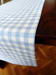 Duck Linen Table Runner Blue Gingham Tablecloth By Shoppingfest Linen Table Runner Gingham Tablecloth Table Cloth