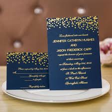 Foil Gold Polka Dots And Navy Blue Wedding Invitation Blue Wedding Invitations Yellow Wedding Invitations Navy Blue Wedding Invitations
