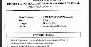 Maybe you would like to learn more about one of these? Soal Try Out I Ipa Usbn Sd Dan Kunci Jawabannya Sekolahdasar Net