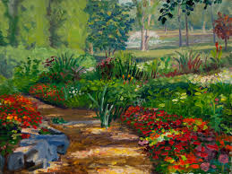 Image result for flower in the park paintings