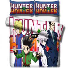 Cette housse de couette est traitée easy care pour faciliter le repassage.on. Housse De Couette Hunter X Hunter Killua Hisoka Gon Parure De Lit 200x200 Cm En Microfibre Avec 2 Taie Cdiscount Maison