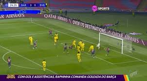 Champions: Raphinha comanda goleada no Barça; PSG vence Aston Villa