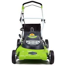 Black And Decker Corded Electric Lawn Mower Reviews Greenworks 25022 12 Amp Corded 20 Inch Lawn Mower Review Omni Garden Push Lawn Mower Lawn Mower Greenworks