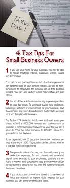 4 Tax Tips For Small Business Owners Tips Taxes Small Business Tax Business Tax Small Business
