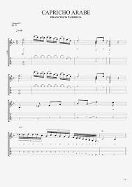 Capricho Arabe Francisco Tarrega Tablature Tarrega Learn Guitar Guitar Lessons Tutorials