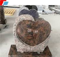 Aurora Granite Singel Heart Monument with Rock Pitched Sides from China -  StoneContact.com