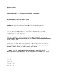 Military Letter Of Recommendation Sample Letter Email Example
