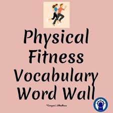 Physical Fitness Vocabulary Word Wall Vocabulary Word Walls Vocabulary Words Word Wall