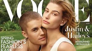 justin bieber en une de vogue avec hailey