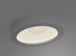 Ceiling Cupola Rosette Imitation Floral Pattern Small Model Sedap Luxury Plaster Lighting Made In France Ref 17070336
