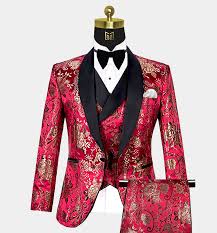 Find the hottest 2020 prom suit & tuxedo looks in a variety of modern styles & color combinations. Ruby Red And Gold Tuxedo 3 Piece Gentleman S Guru