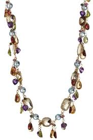 Effy 14k Yellow Gold Multi Gemstone Necklace Hautelook Multi Gemstone Necklace Beautiful Necklaces Gemstone Necklace