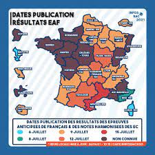 Les horaires des résultats du bac général 2021. Infos Bac On Twitter Bac2021 Retrouvez Sur Cette Carte Les Dates De Publication Des Resultats Des Epreuves Anticipees De Francais Eaf Suivant Votre Academie Https T Co Pibzvmkd98