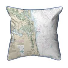 Jacksonville Florida Nautical Chart 22 X 22 Pillow