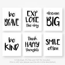 Inspirational Quotes Black And White Printable Black And White Quotes Kids Download Motivational Kids Room Playroom Wall Art Set Jpg Pdf Posters Printable Digital Prints Instant Download Inspirational Quotes Wall Art Wall Art Quotes Playroom Wall Art