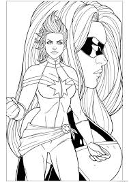 The avengers took the world by storm! Captain Marvel Avengers Endgame Coloring Pages Printable