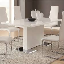 Coaster Modern Dining White Dining Table In White Modern Dining Room Set Contemporary Dining Room Sets Modern Dining Table Set