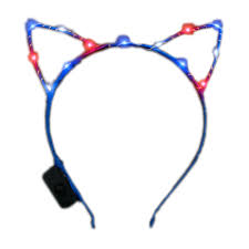 Light Up Cat Ears Starlight Patriotic Headband Magic Matt S Brilliant Blinkys