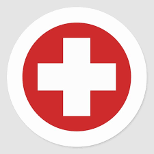 Swiss Red Cross Emergency Roundell Classic Round Sticker Zazzle Com In 2021 Red Cross Swiss Red Red Cross Logo