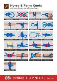 Continue running the working end around the standing portion of the line (the rabbit runs around the tree). Horse Farm Knots By Grog Learn How To Tie Horse Farm Knots Using Step By Step Animations Animated Knots By Grog