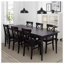 Ingatorp Extendable Table Black 61 845 8x341 4 155 215x87 Cm Ikea Dining Table Black Ikea Dining Table Black Dining Room Table
