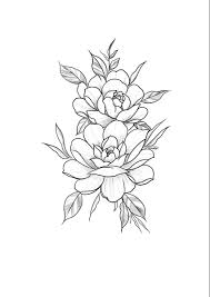 Peony Flower Tattoo Sketch Peony Flower Tattoos Tattoo Sketches Simple Flower Tattoo