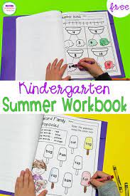 printable summer homework for kindergarten and freebies