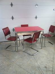 red chairs kitchen dining set