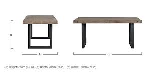 Select from drop down menu length: Shoreditch Dining Table Furniture Village